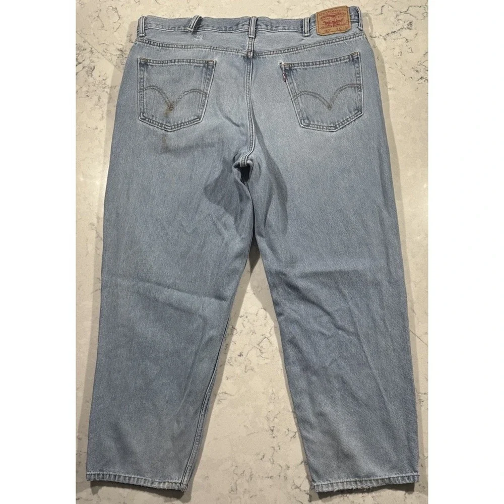 VTG Y2K Levi's 560 Jeans Mens 42x30 Blue Light Wash Comfort Fit Tapered Leg